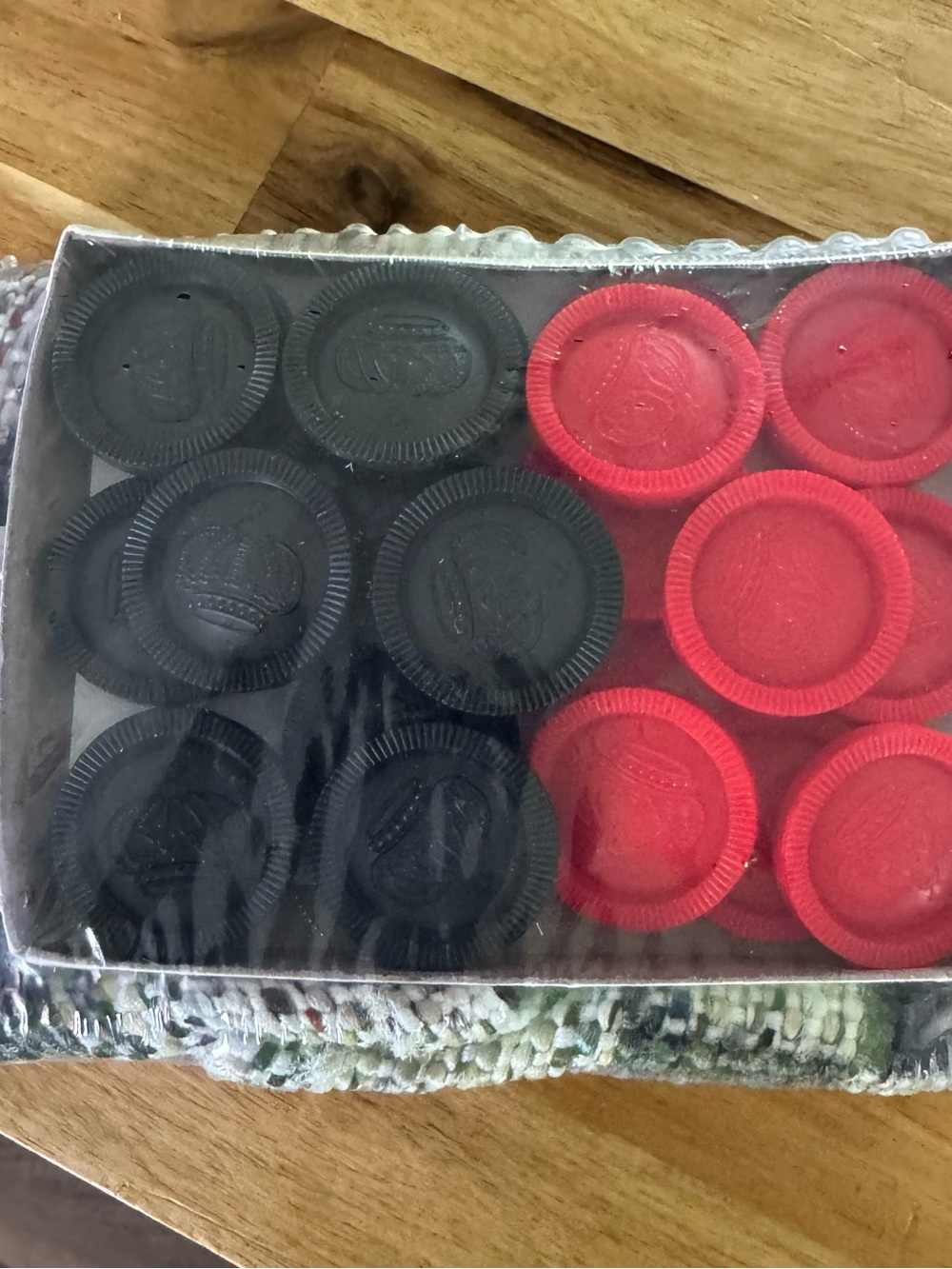Checker Rug Game - Red & Black Portable Play Set - Picture 2 of 2